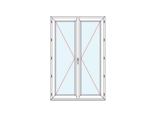 Porte fenêtre PVC 2 vantaux avec serrure – BOB LEMENUISIER