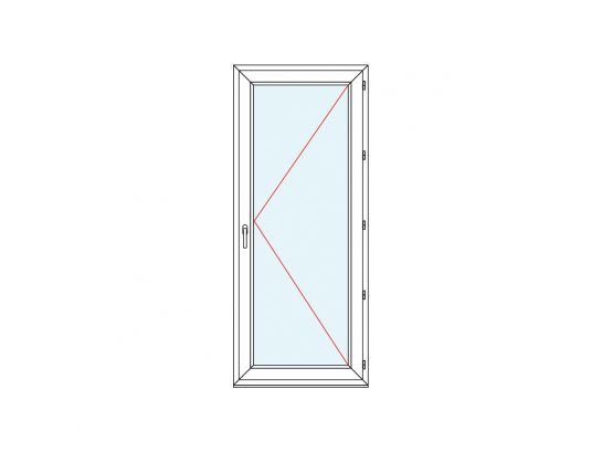 Porte fenêtre PVC 1 vantail à crémone 2