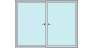 Baie coulissante aluminium 2 vantaux 2 rails 1