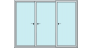 Baie coulissante aluminium 3 vantaux 3 rails 1