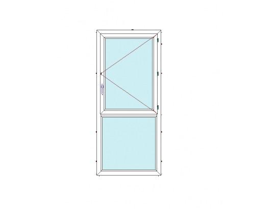 Fenêtre 1 vantail sur allège fixe vitrée 1